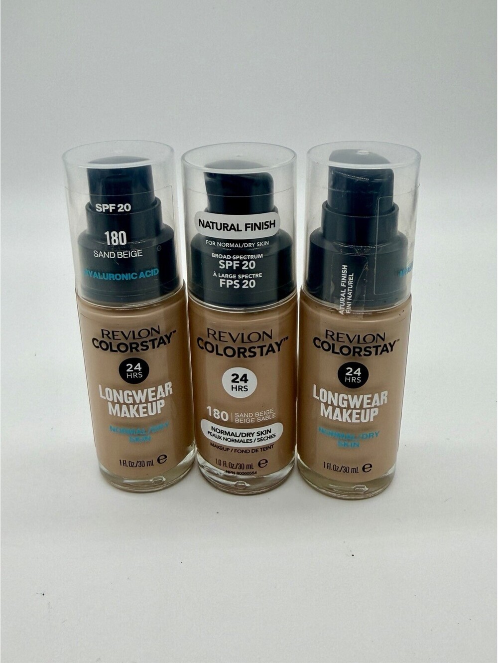 Lot of 3 Revlon ColorStay Longwear Makeup SPF 20 180 Sand Beige 1 oz Sealed